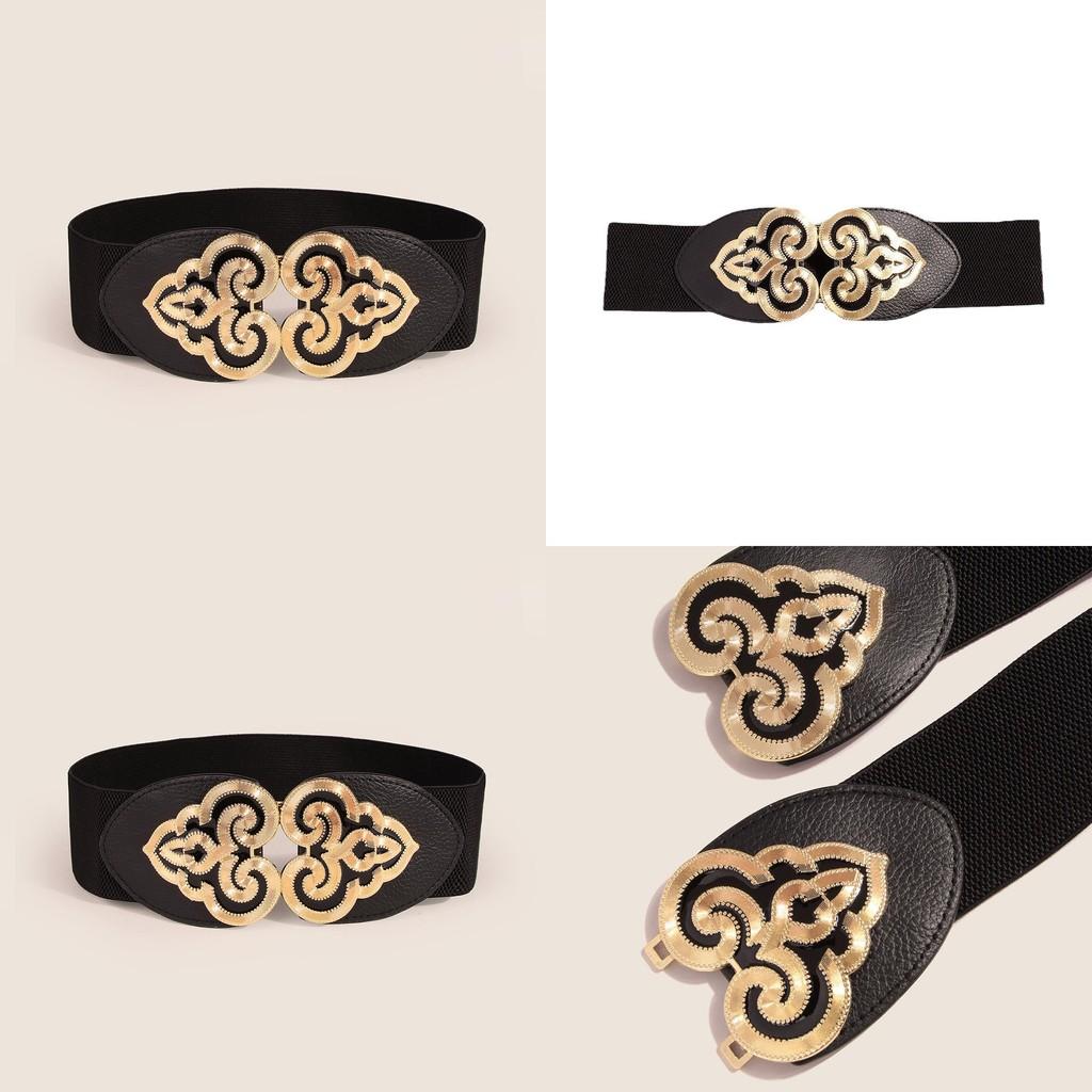 Fashion Waist Belt For Women With Embossed Totem And Adjustable Tapes For Summer Casuals