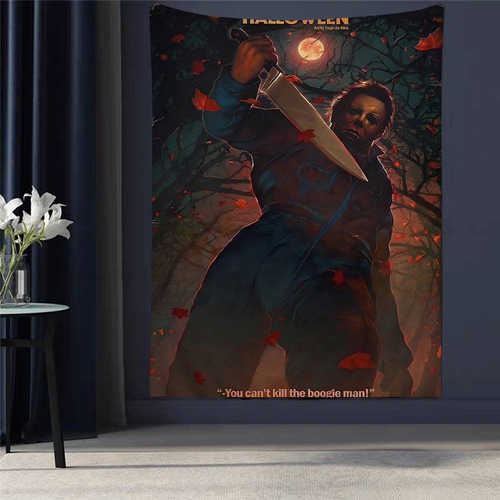 Classic Horror Movie Characters Michael Myers Halloween DIY Wall Tapestry Art Science Fiction Room Home Decor Wall Art Decor