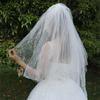 Luxurious Beadwork Pearls Decors Wedding Veil Tulle Bride Veil with Comb For Bridal Shower and Bachelorette Parties