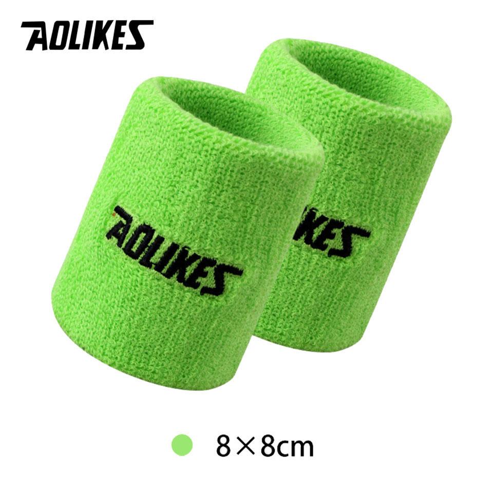 Aolikes Wrist Sweatband Tennis Sport Wristband Volleyball Gym Wrist Brace Support Sweat Band Towel Bracelet Protector 8 /11Cm