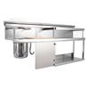 Utensil Shelf Rack 2 Tier Aluminum Alloy Wall Mounted Kitchen Organizer Rack for Spatula Spoon