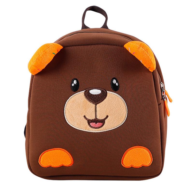 Cute Breathable Neoprene Preschool Backpack Cartoon Animal Pattern For Toddlers