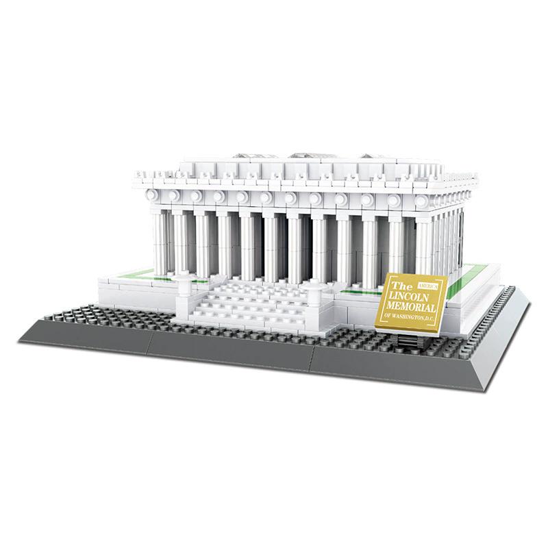 Lincoln Memorial Building Blocks Assemble Bricks Birthday Gifts For Kids Small Particle Assembly Model  Toys 979PCS
