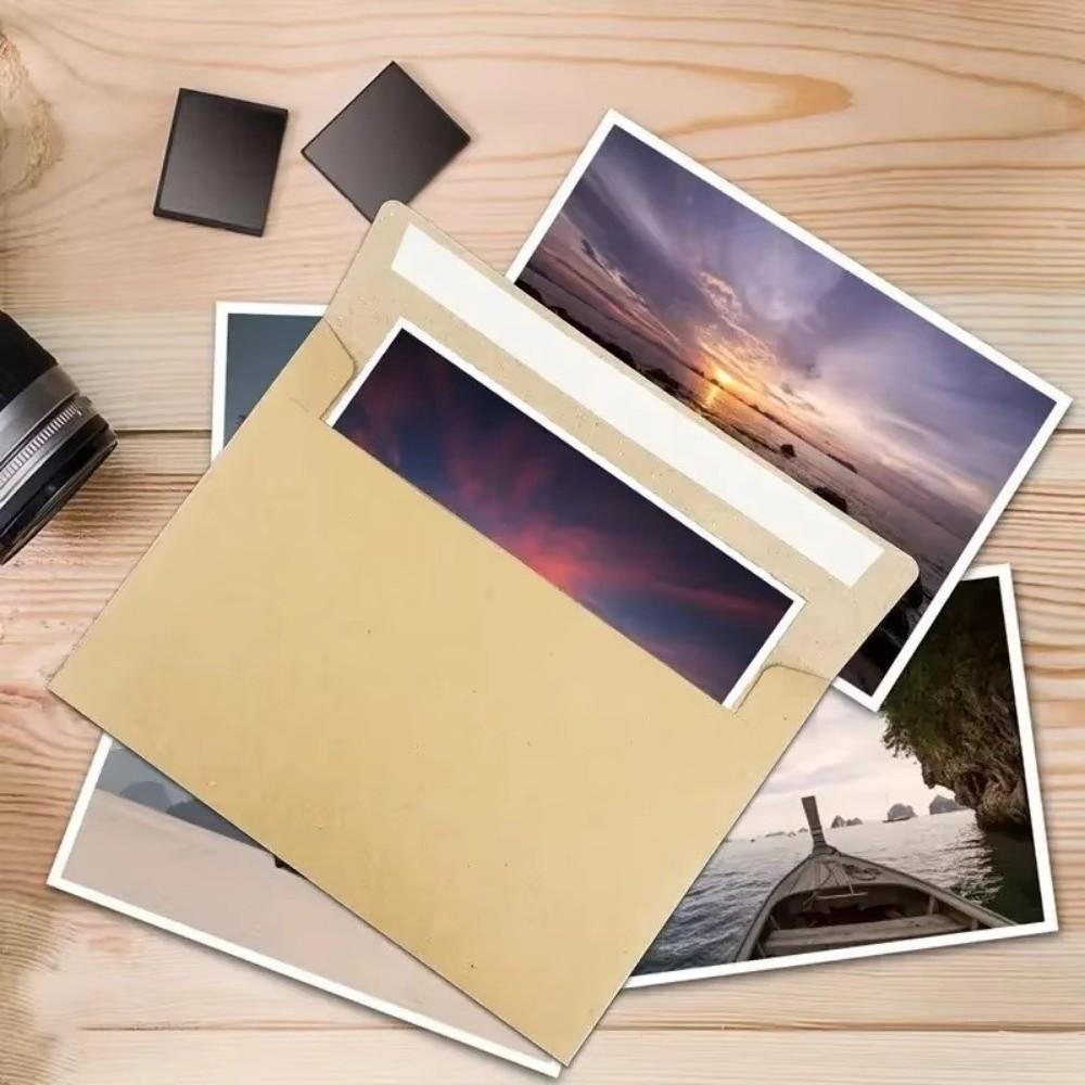 20 szt. Wielofunkcyjne Kartki Pocztowe z Papieru Kraft Puste Kartki z Życzeniami Koperty Kraft Opakowania na Prezenty