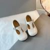 Mädchen Prinzessin Schuhe Schwarz Runde Zehen Neue Mode Kinder Performance Schuhe Pu Leder Rutschfest Kinder Flache Schuhe Klettverschluss