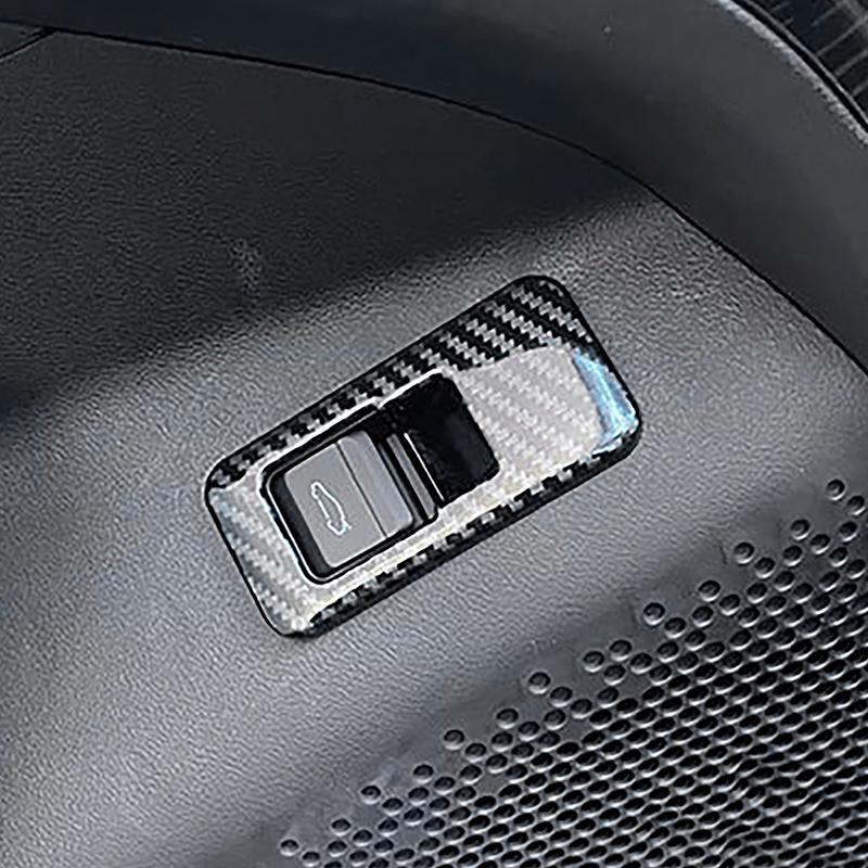 Car Styling Door Swtich Button Frame Decoration Cover Trim For BYD Seal EV -2024 Carbon Fiber Color Interior Accessories