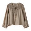 GGPX New York Embossed Ribbon Neck Blouse  Gq3sh047f 