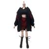 [Maidscp] 13 BJD Doll Clothes 60cm Cast Doll Punk Hoodie with Boots 4-Piece Set