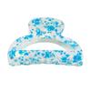Hair Claw Floral Print Hollow Design Back Head Hair Clip Anti-slip Teeth Strong Grip Shark Hair Clip Versatile Hair Accessory