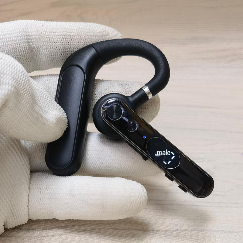 

Retro Style Noise-Cancelling Single-Ear Wireless Bluetooth Earphone with Long Standby and Low Latency, v6.0 In-Ear Hook-Type for E-sports чёрный