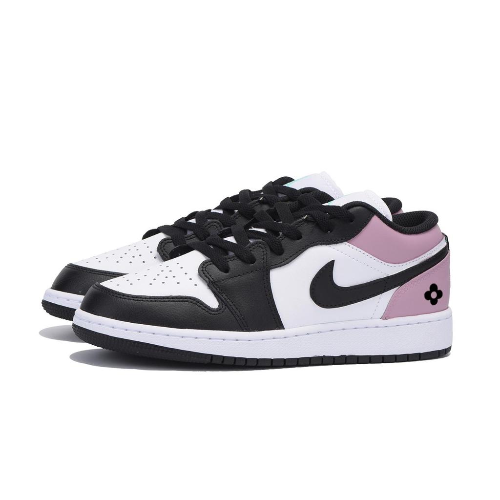 Jordan Air Jordan 1 Low top Vintage Basketball Shoes Men's White Pink 553558-131(Team85-)