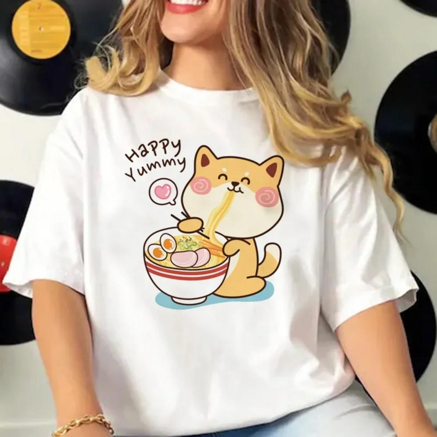 

Shiba Inu Tee Women Athleisure Harajuku Summer Tshirt Girl Anime Clothing t-shirts for women my body my choice women clothes XXXXXL білий