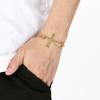 Golden Cross Cuban Link Bracelet for Men Stainless Steel Chain with Adjustable Extender Jewelry Trendy Religious Daily Accessory