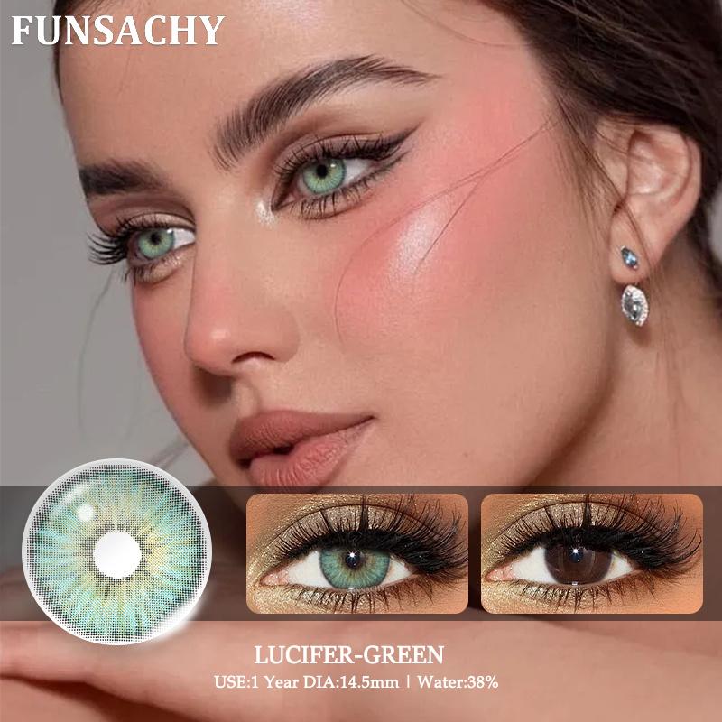 

FUNSACHY 2 шт. контактные линзы естественного цвета для глаз Модные синие контактные линзы Цветные контактные линзы для глаз Комфортные линзы для ношения с содержанием воды 38%