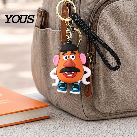 Durable Keychain Pendant, Cartoon Anime Character Charm Key Chain, Waterproof Scratch-Resistant Versatile Holder with Lanyard, for School Bags