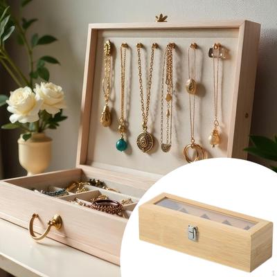 Wood Tea Storage Organizer Compartment Box Coffee Holder for Countertop Desktop Kitchen