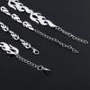 Set di collane a fiamma alla moda Accessorio punk Catena rock Choker unisex per donne uomini Streetwear Harajuku Hip Hop Regalo Gioielli per feste