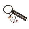 Stainless Steel Ducking Love Keyring Couples Jewelry Duck Pendant Funny Duck Keychain  Handbag