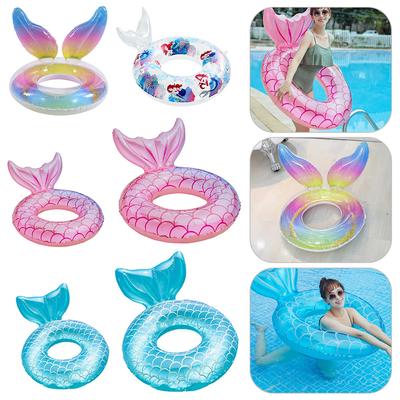 Inflatable Swimming Ring Mermaid Shape Pool Floating Beach Party Toys for Adult Kids Baby Water Play Tube Swimming Mattress Toy