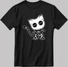 Gatto scheletro Manica corta Bianco-Nero Uomo/Donna L327