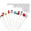100PCS Disposable Bamboo Flamingo Stick Cake Fruit Food Toothpicks Hawaii Party Decoration Summer Beach Wedding Party Decoration