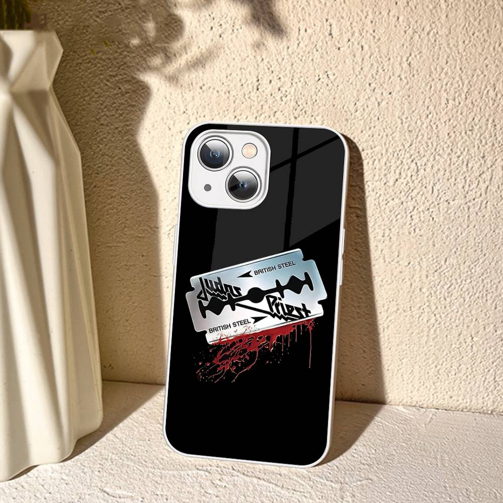 Band J-Judas P-Priest Gehärtetes Glas Für Iphone 14 13 12 11 Pro Mini XS MAX 14Plus X XS XR Hüllen