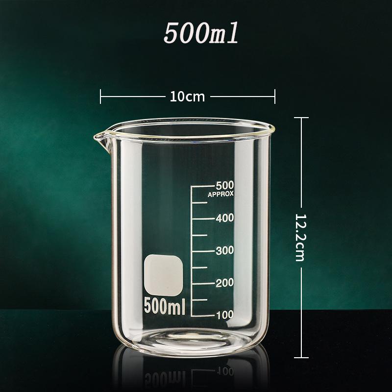 High Borosilicate Glass Measuring Cup Clear Scale Cup Laboratory Beaker Kitchen Baking Measuring Cup 50/100/150/250/500/1000ml