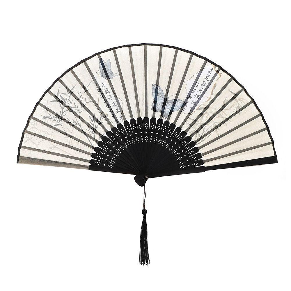 Chinese Style Handheld Fan Retro Dancing Fan Elegant Folding Butterfly Fan  Home Decor