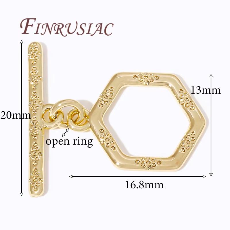 18K Gold Plated Toggle Clasps For Jewelry,Brass Metal Clasps For Bracelets,OT Clasp,Jewelry Making Supplies,DIY Accessories,