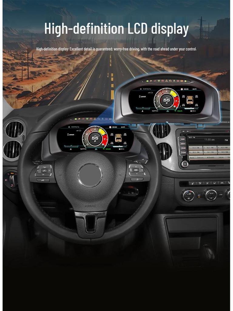 10-25- Volkswagen Tiguan Digital LCD Dashboard Upgrade 10.25-Inch Suitable for '10-'17 Models