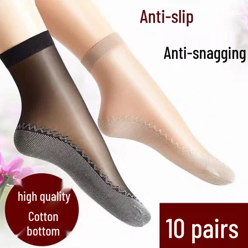 Summer Sheer Cotton Short Stockings: Anti-snag, Anti-slip, Breathable, Sweat-absorbing, Odor-resistant - Now In Stock