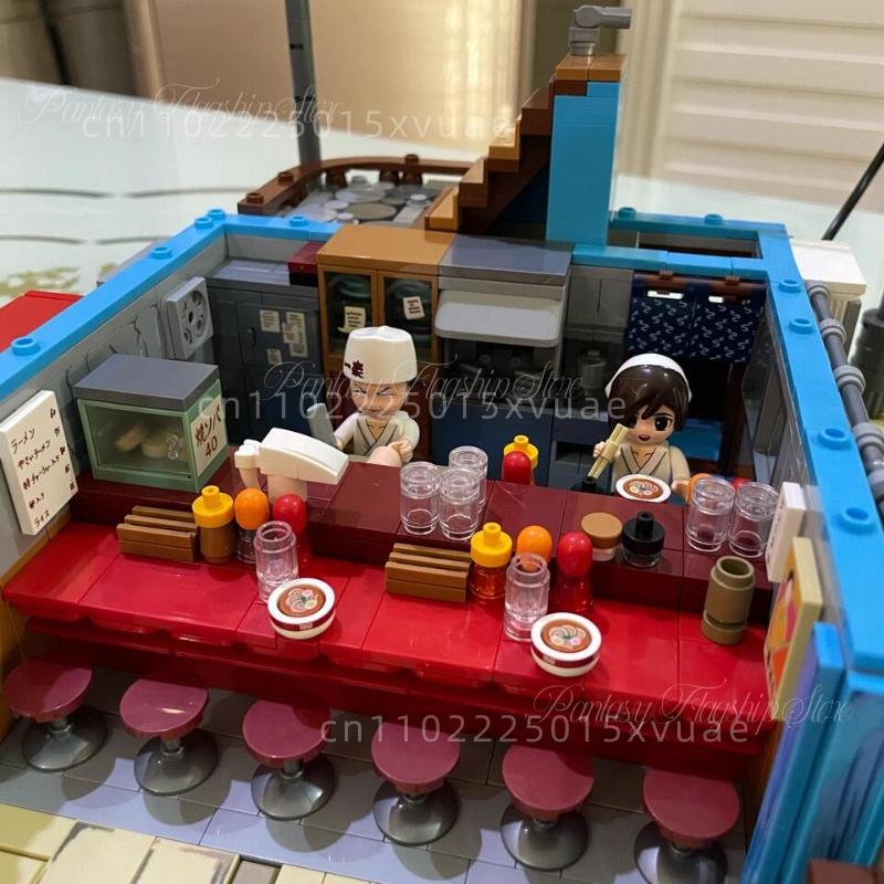 Keeppley Naruto Ichiro Lamian Noodles Shop Building Block Model Children's Educational Toy Birthday Gift Assembled Animation