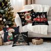 Santa Claus Elk Christmas Tree Pillowcase Bedroom Sofa Cushion Cover 100% Polyester Living Room Cushion Pillowcase Home Decor