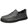 2024 Spring Autumn New Men's Leather Casual Shoes Massage Sole Flat Loafers Men's Driving Shoes Daily Versatile Anti Slip