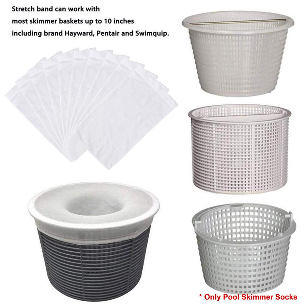 20 Pack of Pool Skimmer Socks   Perfect Savers for Filters, Baskets, and Skimmers, Pool Basket Filter Socks Cleans