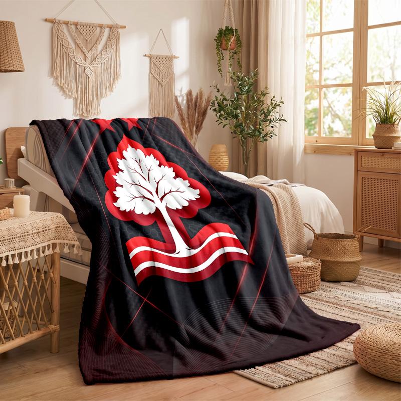 Coperta in Pile a Tema Nottingham Forest Morbida e Accogliente in Peluche per Camera da Letto Divano Viaggio