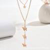 On the New Ins Style, Personalized Double-layer Butterfly Necklace Pendant Stacked Necklace Versatile Temperament Jewelry