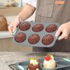 Silicone Cake Molds For Baking 6-Cups Non-Stick Crafts With Flower Design Baking Silicone Molds For Christmas Chocolate Egg