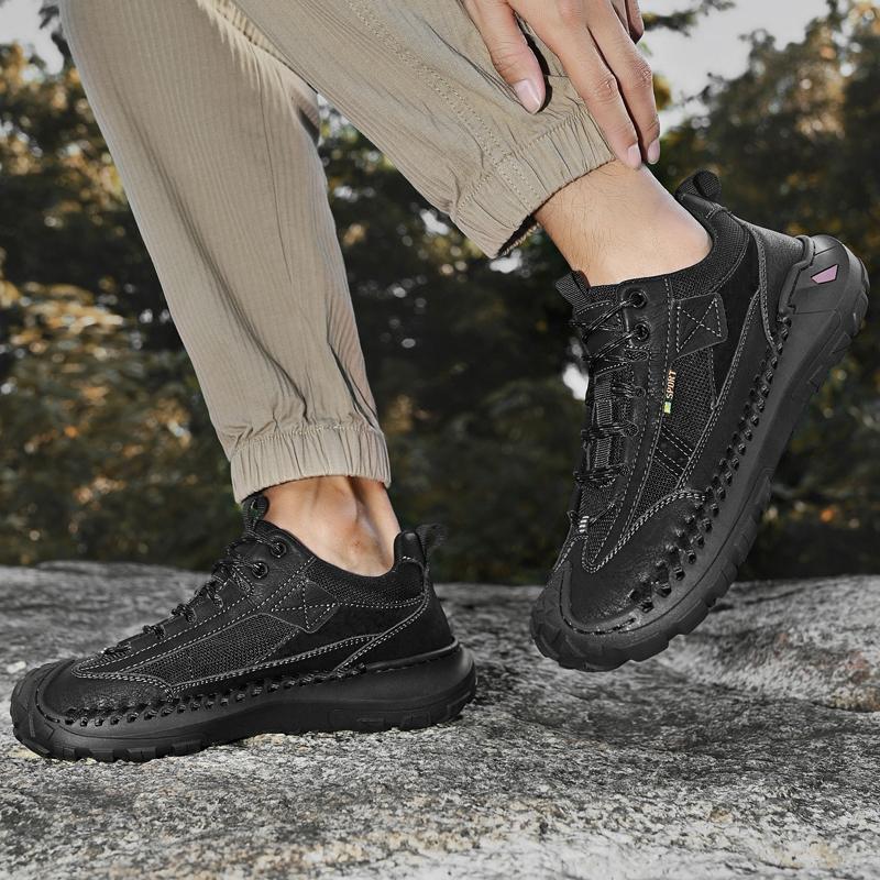 Men's Casual Shoes Versatile Genuine Leather Male Sports Shoes Leisure Soft Soles Sneakers Outdoor Men Treking Footwear Trainers