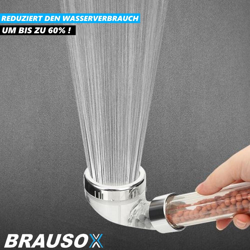 BRAUSOX Handbrause Duschbrause Wasserspar Duschkopf Ionic Mineral Filter Brause