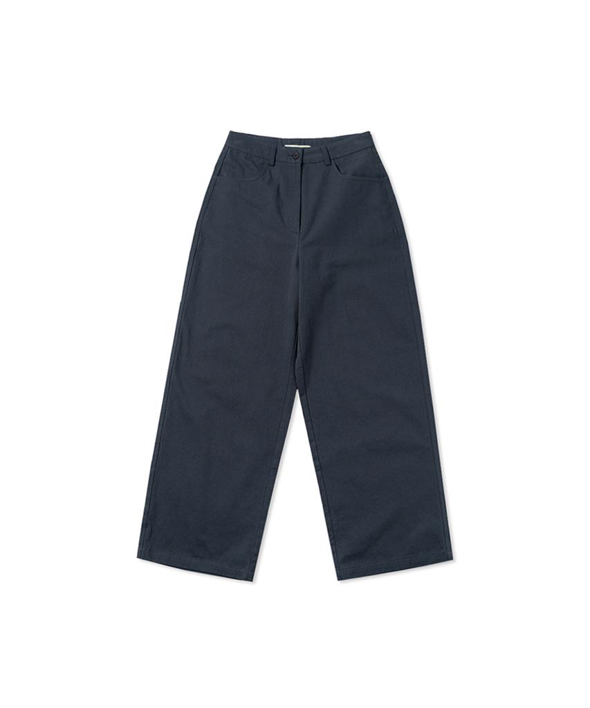 WITHOUT SUMMER Wide Cotton Pants_Navy