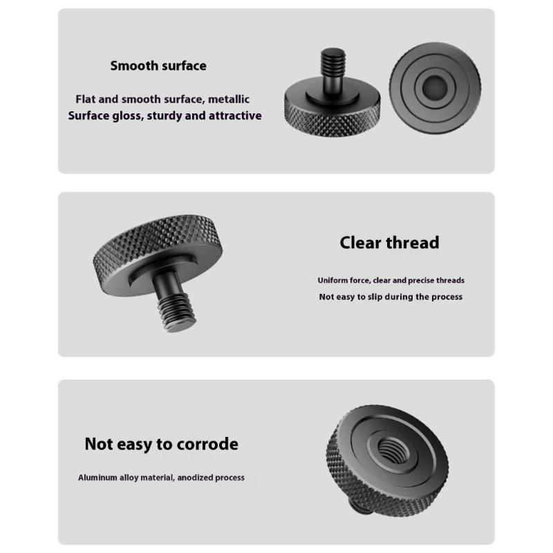 1/4inch Male Thread Thumb Screws Mount Adapter Cup Head For DSLR Camera Cage Kit Accessories Flash Tripod Light