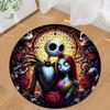1pc The Nightmare Before Christmas Round Area Rug , Playroom Bedroom Living Room Indoor Decor Rug , Perfect for Leisure Areas , Bedside , Cl