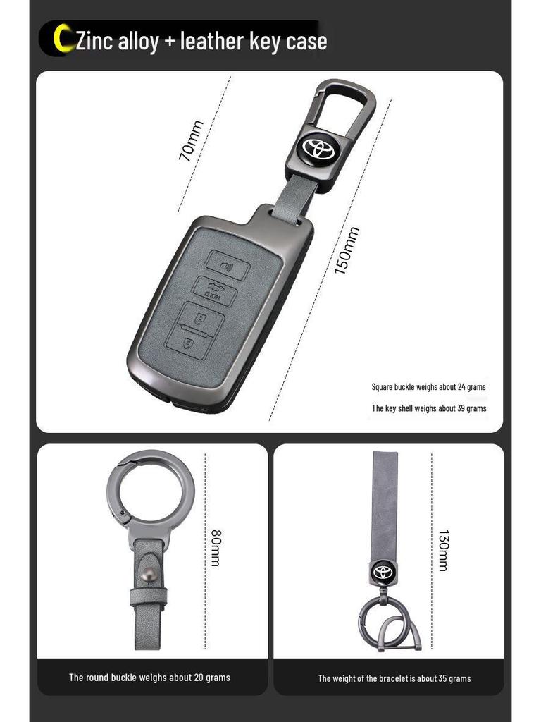 Key Case for 7th Gen Camry, 16-17 Model Land Cruiser, and 17 Model Land Cruiser 4000