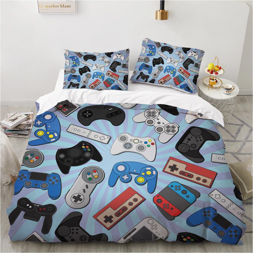 2/3pcs bedding set Digital Print Comfortable Duvet Cover for Home Bedroom Decoration, 1 Duvet Cover and 2pillowcase with Zippers
