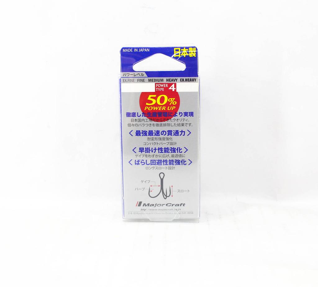 Major Craft GHT-4TN Treble Hook Power 4 Size 8 (3322)