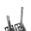 Quick Cutting Square Hole Cutter Punch Slotting Square Socket Puncher Round-handle 2 Pits and 2 Grooves Square-handled 4 Pits