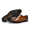 Fashion Designer Genuine Leather Mens Wholecut Oxford Shoes Luxury Brand Black Brown Dress Shoes for Business Office Formal Wear