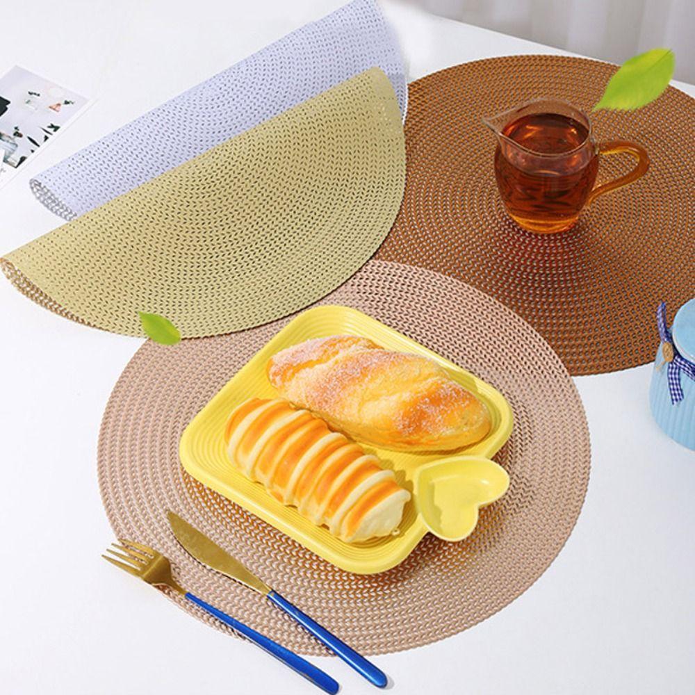

Anti Slip Table Mat PVC Tableware Pad Dining Table Wheat Ears Placemat Household