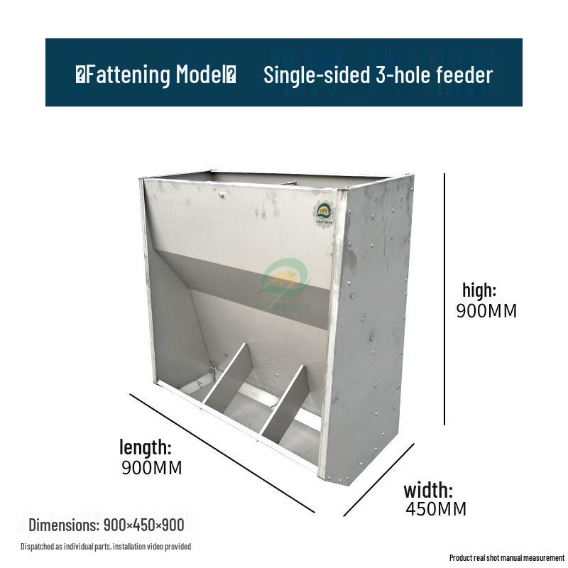 Free Shipping Stainless Steel Double-Sided Pig Feeder Trough for Piglets and Fertilizer.